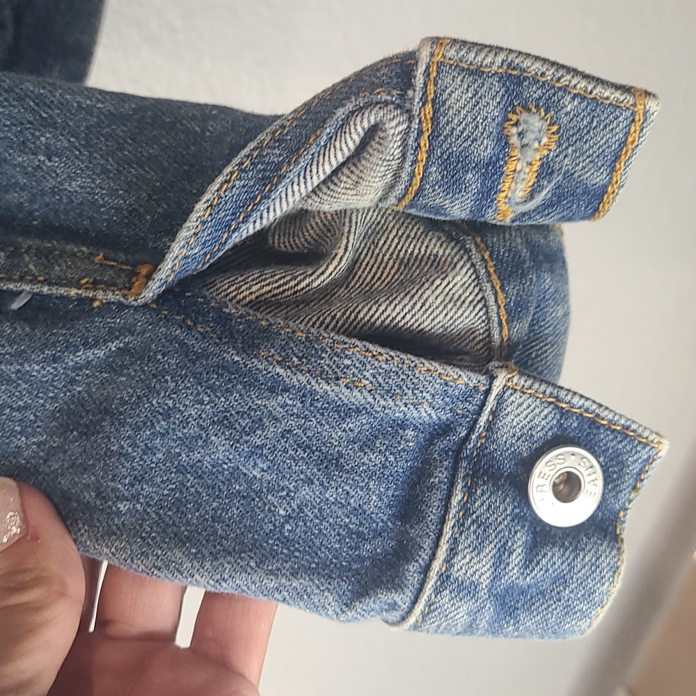 Vintage y2k Express jeans denim jeans jacket small - Picture 5 of 8
